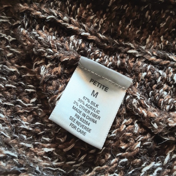 Dressbarn Brown Knit Button Short Sleeve Cardigan Size M - Picture 10 of 13